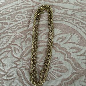 Elegant Gold Rope Chain Necklace